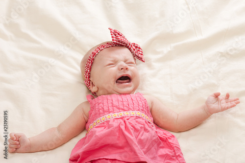 Bilde på lerret Crying Baby Girl