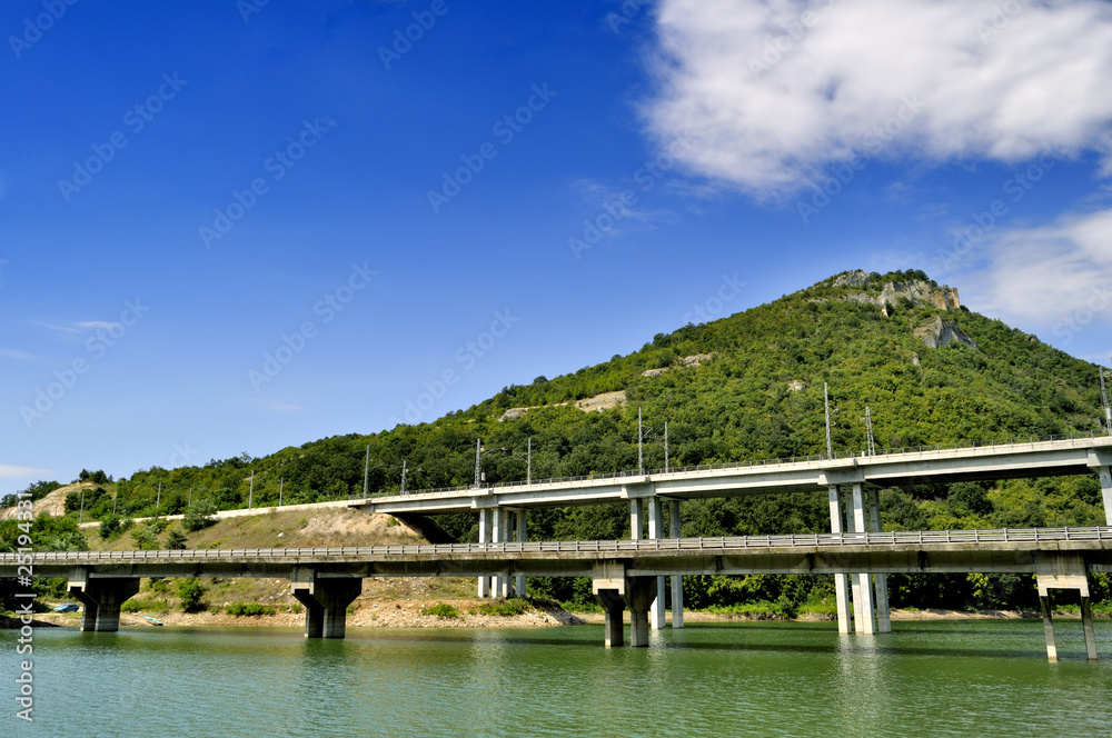 A bridge over Tsonevo Dam, near The Wonderful Rocks, Bulgaria