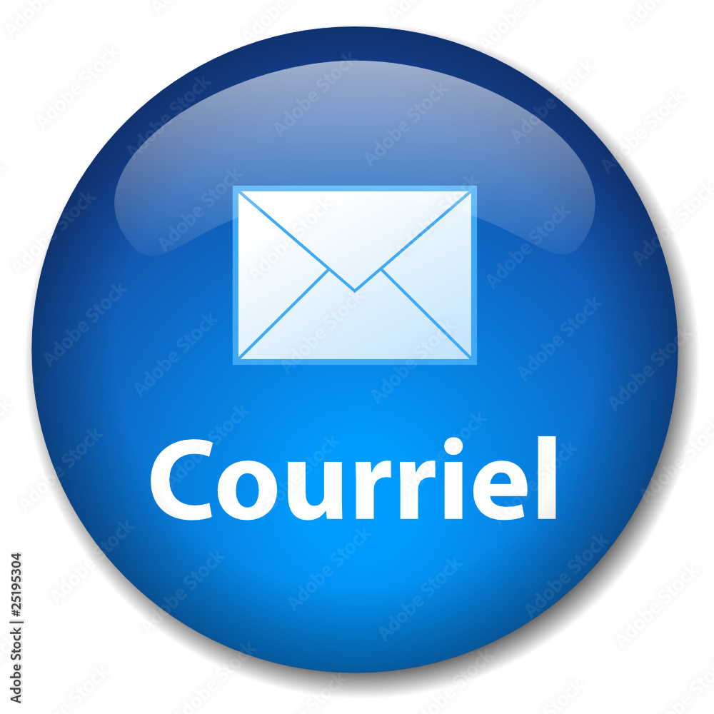 Bouton Web COURRIEL (e-mail courrier électronique mél message)