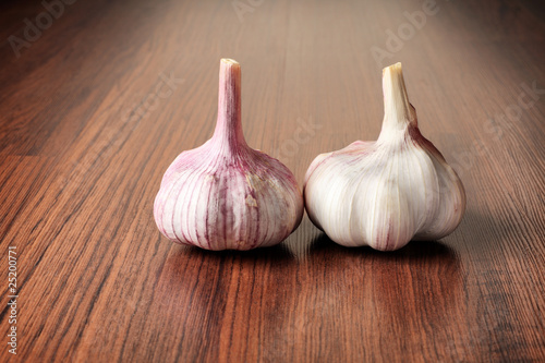 garlic on a table