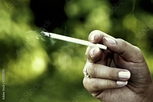 hand with cigarette