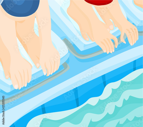 The sport detail - Swimming start