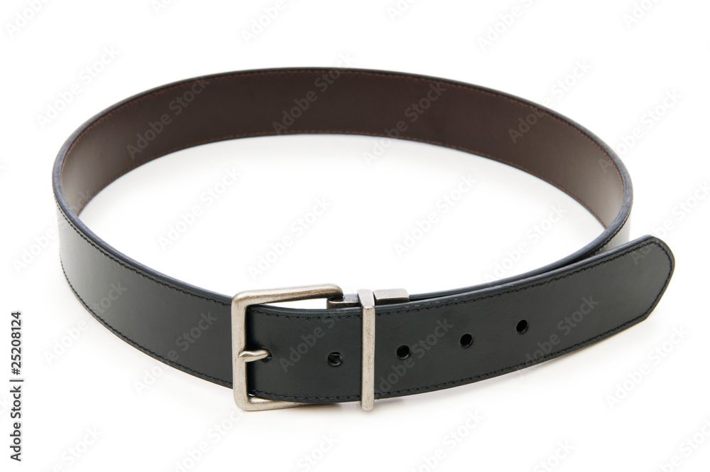 Leather belt isolated on the white background Leather belt isolated on the white background
