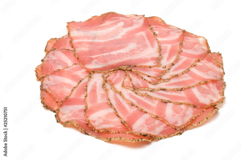 Schweinebauch in Scheiben mit Pfefferkruste Schweinebauch in Scheiben mit Pfefferkruste