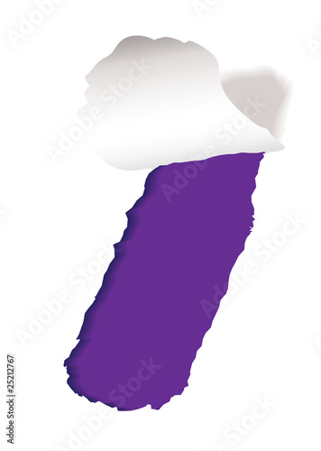 purple paper slot tear