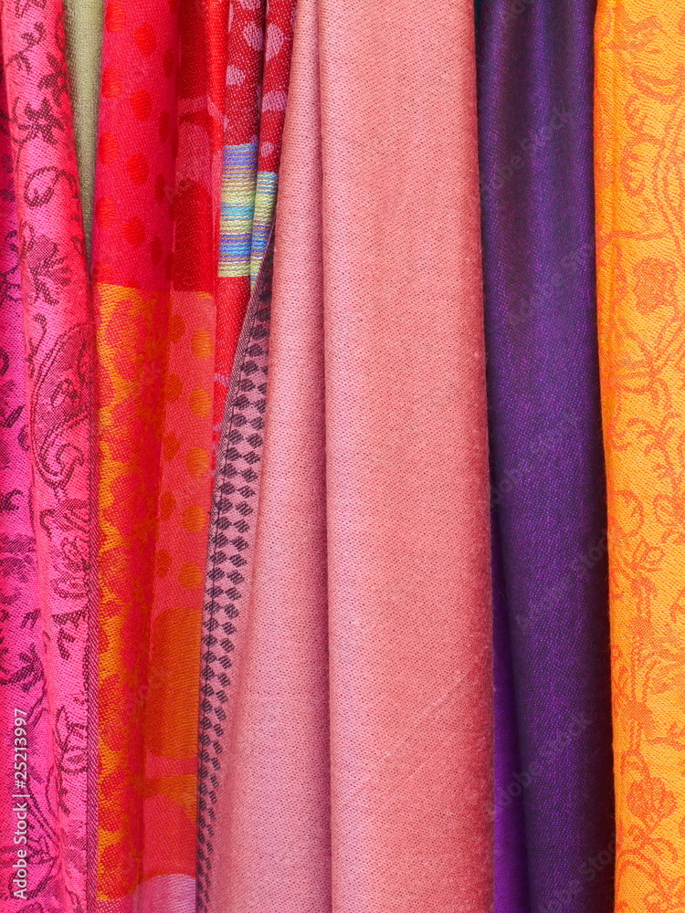 Scarves in warm colors Scarves in warm colors