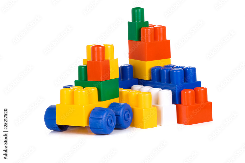 Naklejka premium colorful plastic bricks
