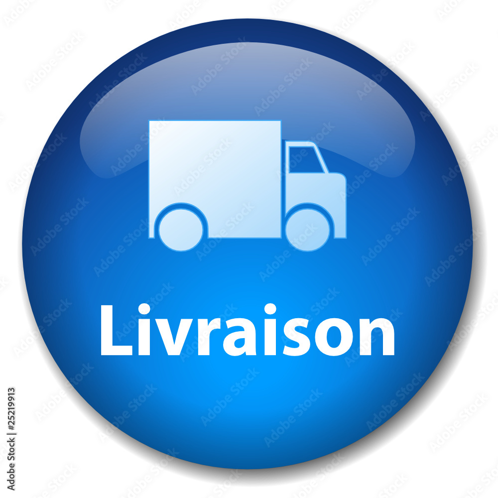 Bouton LIVRAISON (service à domicile express gratuite transport) Bouton LIVRAISON (service à domicile express gratuite transport)