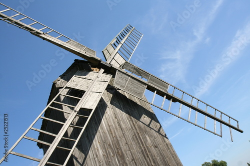 Old trestle type Windmill (from 1896) in close up