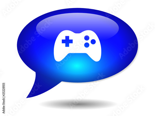 VIDEO GAMES Speech Bubble Icon (web button console entertainment