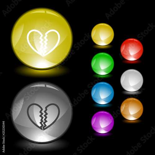 Unrequited love. Vector interface element.