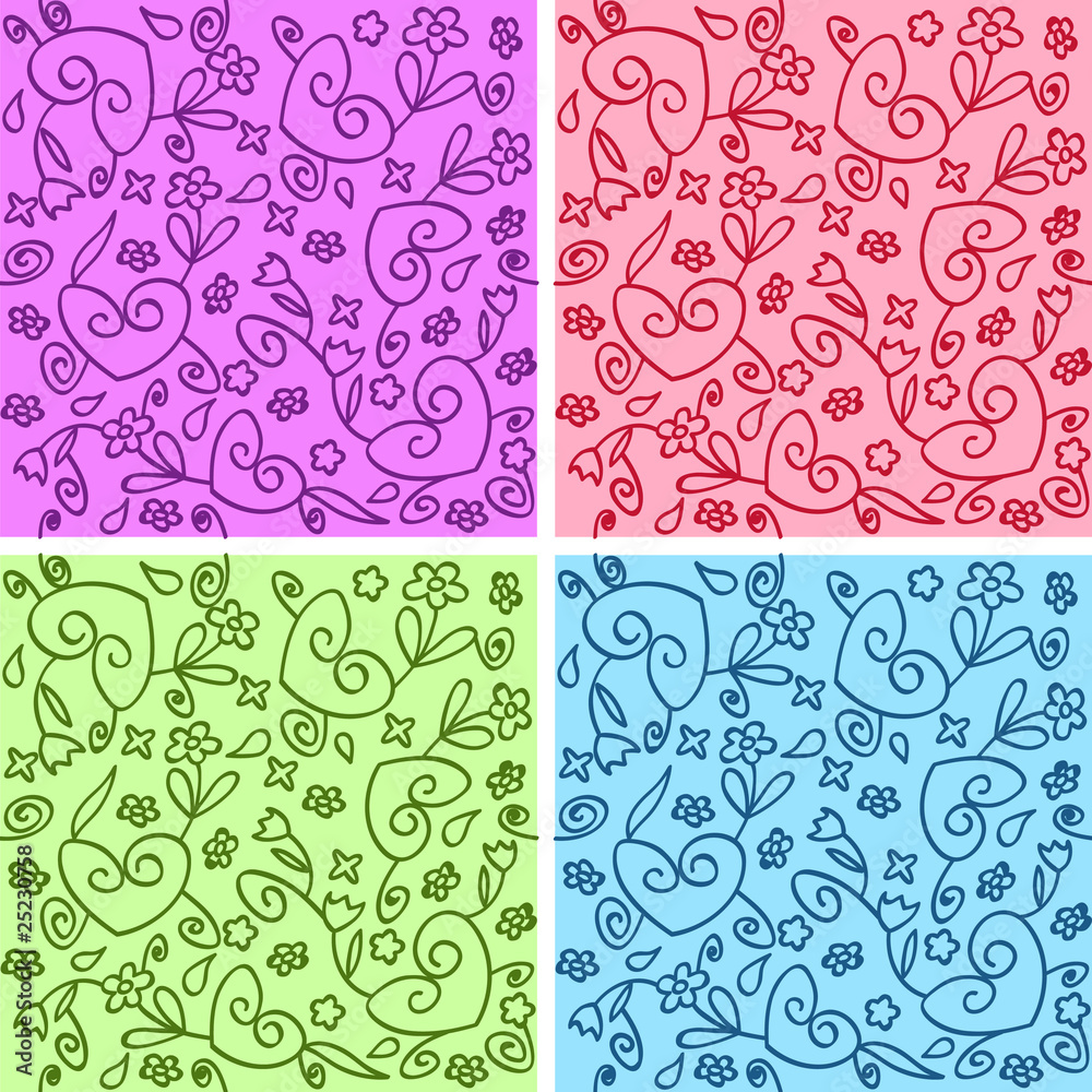 seamless curly patterns