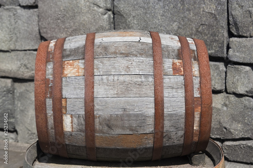 small wooden barrel