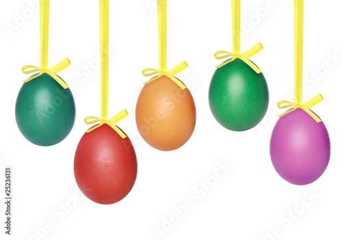 Colour Easter eggs composition