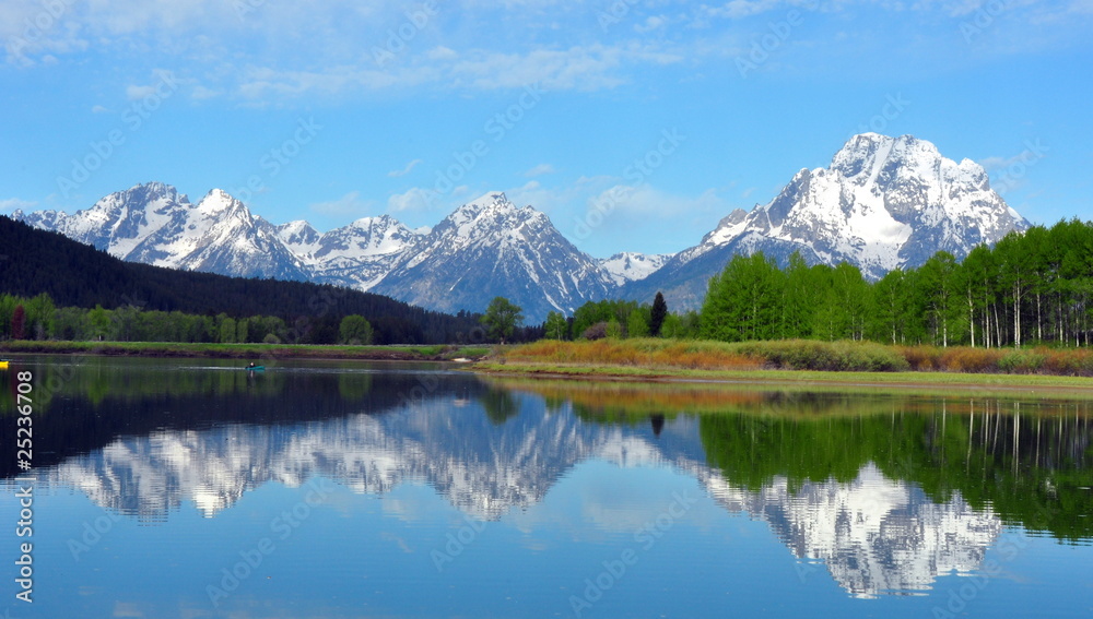 The Grand Tetons from Oxbow Bend.