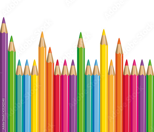 Crayons de couleur isolés