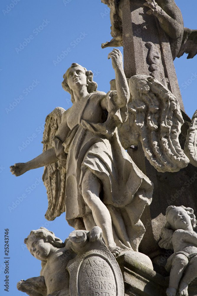 Banska Stiavnica - detail from baroque  column