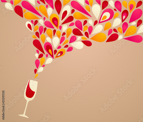 Funky wine background