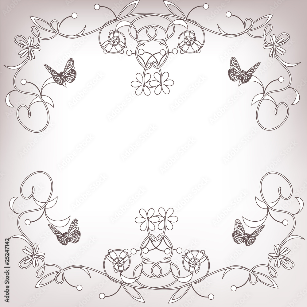 Fototapeta premium Flower drawing