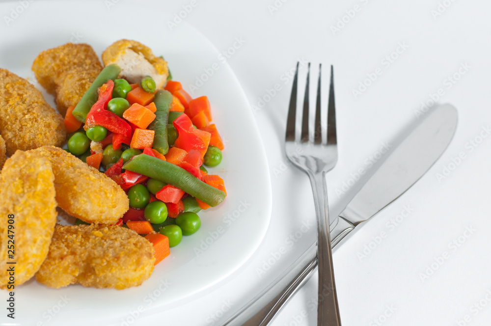 Chicken with side-dish Chicken with side-dish