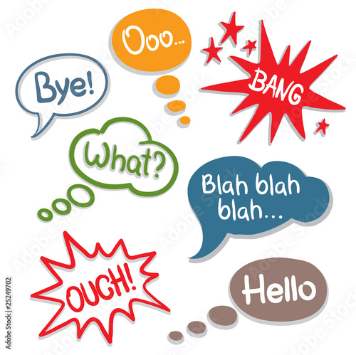 set -- comics speech