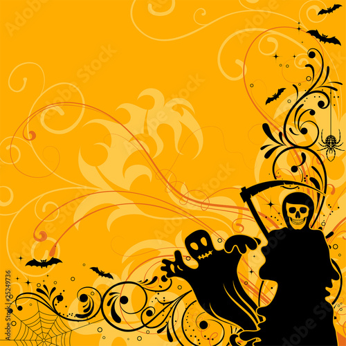 Floral Halloween background