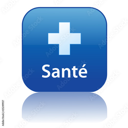 Bouton Web SANTE (forme exercice bonne santé poids médecine)