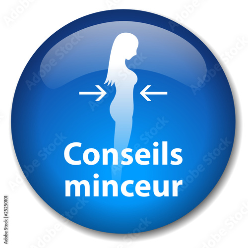 Bouton Web CONSEILS MINCEUR (santé poids dététique régime femme)