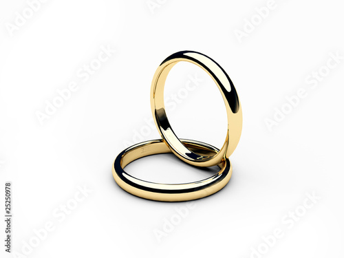 two gold rings