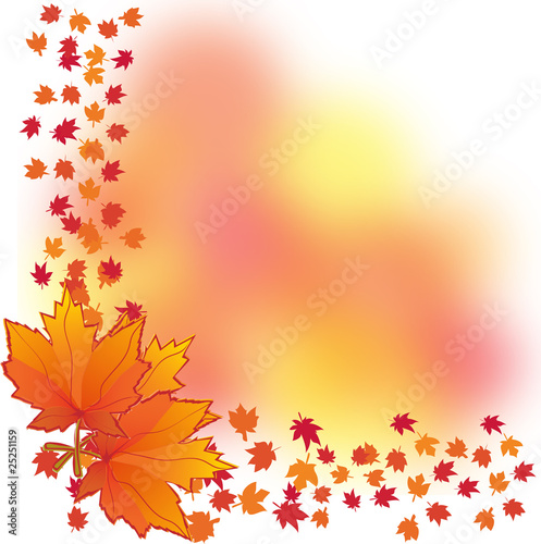 Autumn background with maple leaves  part 2  vector illustration