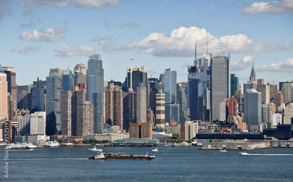 new york cityscape over the hudson river