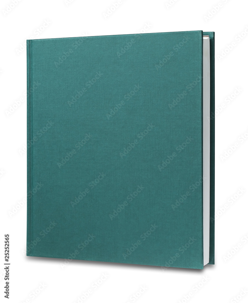 Upright green textbook isolated on white Upright green textbook isolated on white