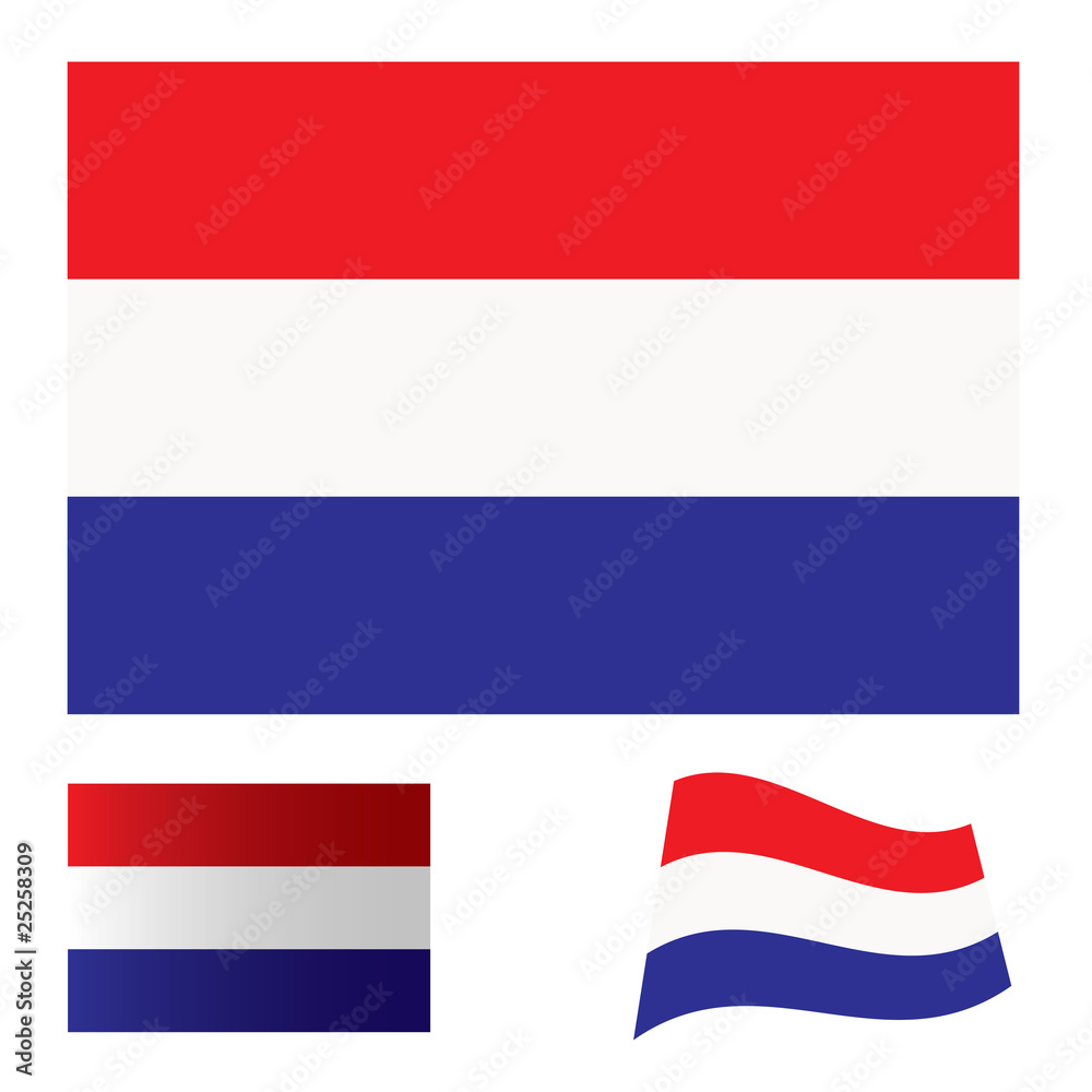 Netherlands flag set Netherlands flag set