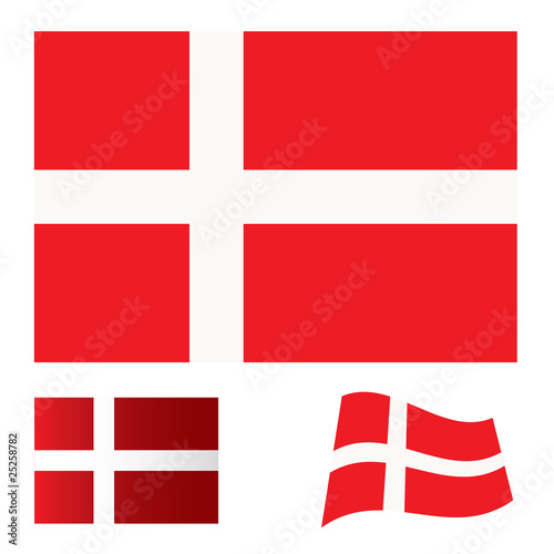 Denmark flag set