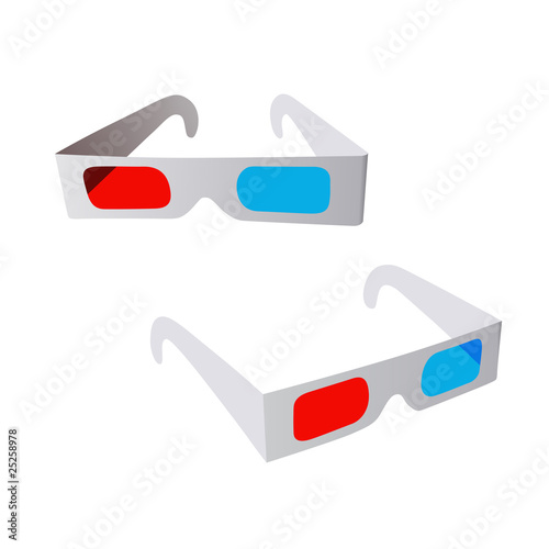 3d glasses illustration