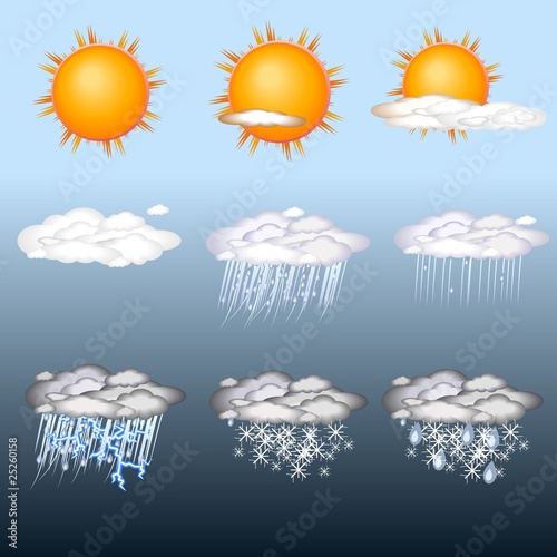 weather vector icon set