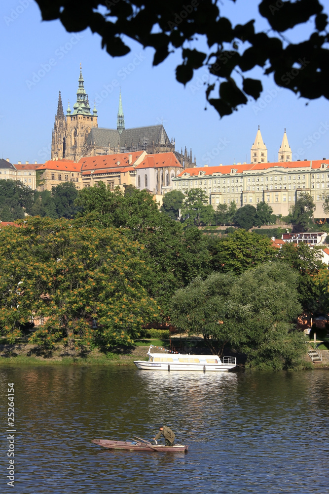 Prague summer gothic Castle with the Charles Bridge Prague summer gothic Castle with the Charles Bridge