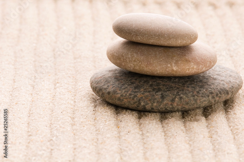 Zen. Stone and sand