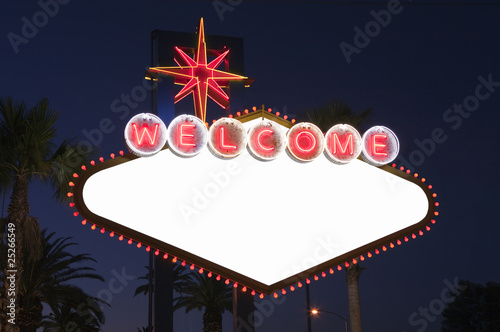 Las Vegas Blank Sign at Night