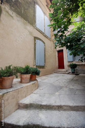Fototapeta Naklejka Na Ścianę i Meble -  Street view in village of provence, France