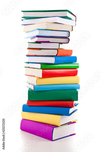 Wallpaper Mural Pile of books on white background Torontodigital.ca