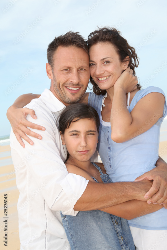 Portrait of happy family at the beach Portrait of happy family at the beach