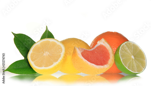Fresh fruit perfectly isolated