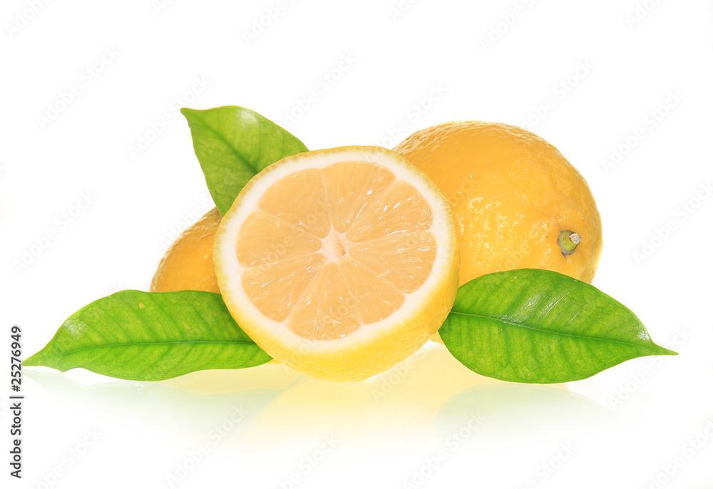 Fresh lemon isolated on white background Fresh lemon isolated on white background