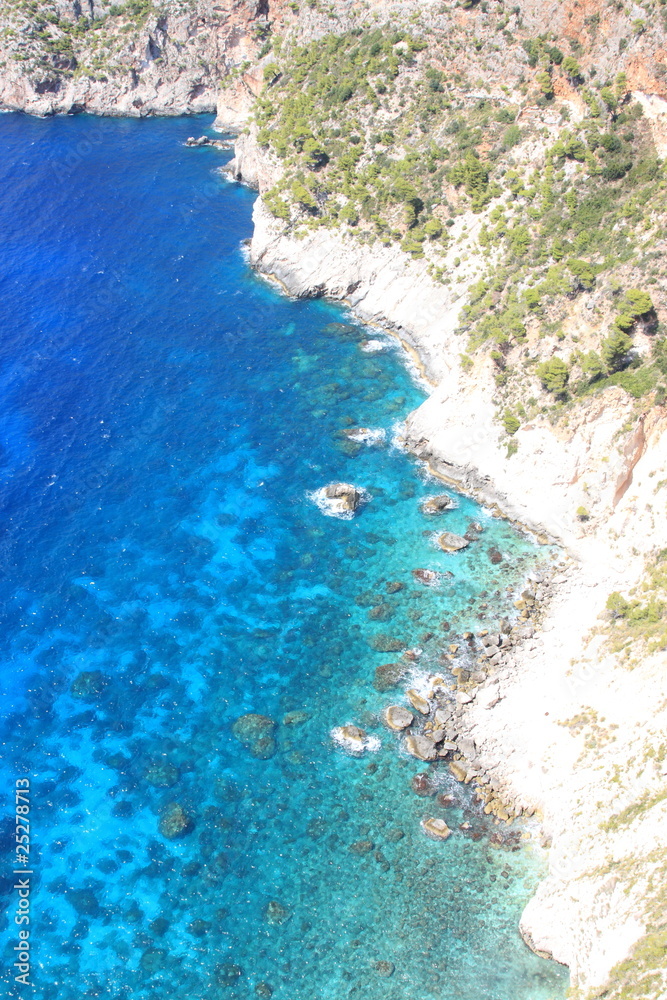 Cliffs on Zakynthos island