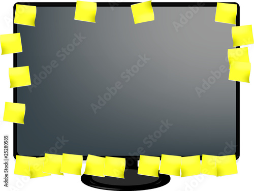 Post it & Bildschirm