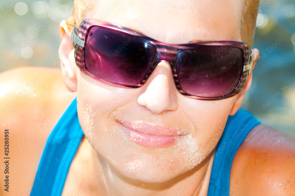 Beautiful sexy young woman in water Beautiful sexy young woman in water