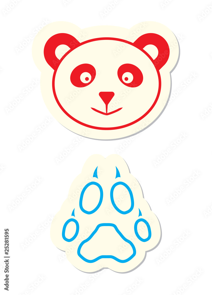 Obraz premium Panda Icons