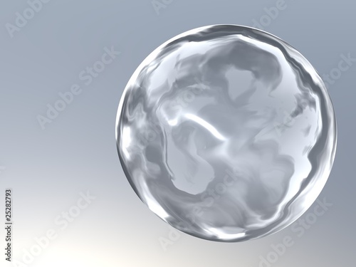 glass button on gray steel background with place for text