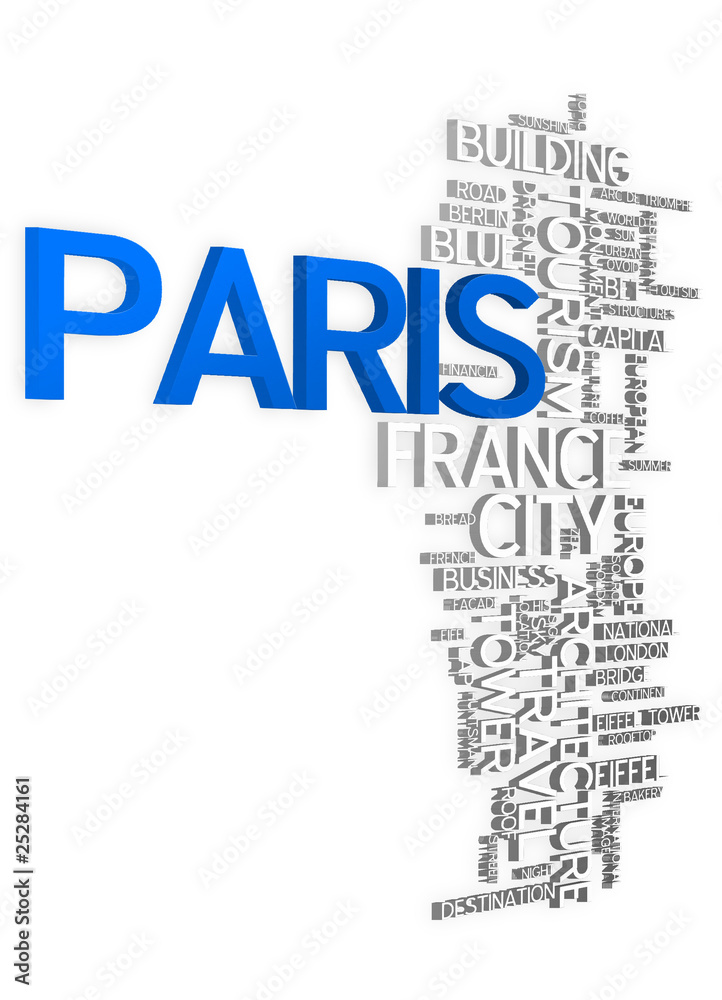 Paris - 3D Typography